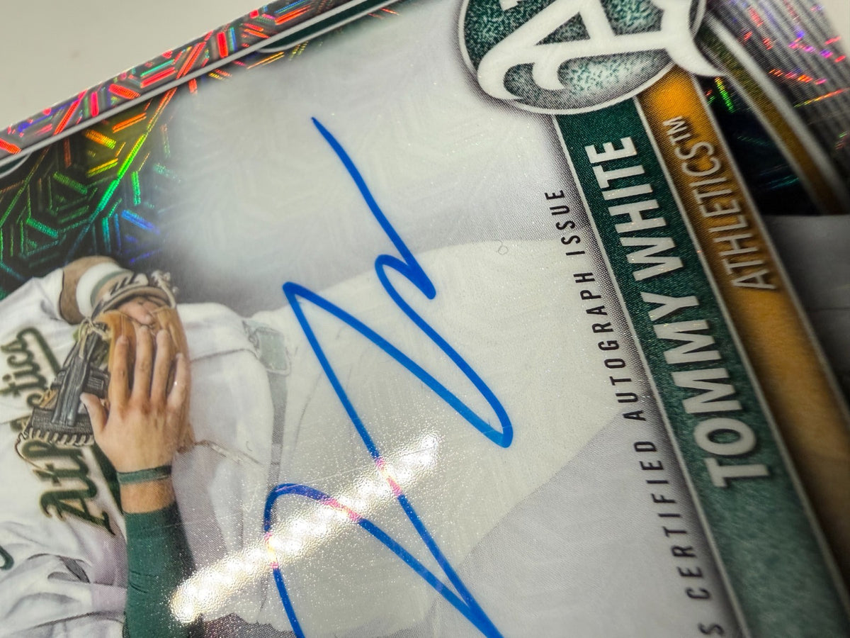 Tommy White 2025 Bowman Chrome 1st Mojo Refractor Auto /150 #CPA-TWH Athletics
