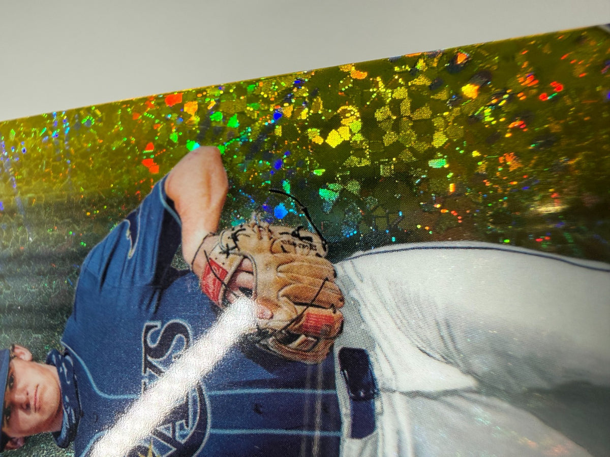 Cooper Kinney 2022 Bowman Chrome Prospect Yellow Mini Diamond Refractor /75