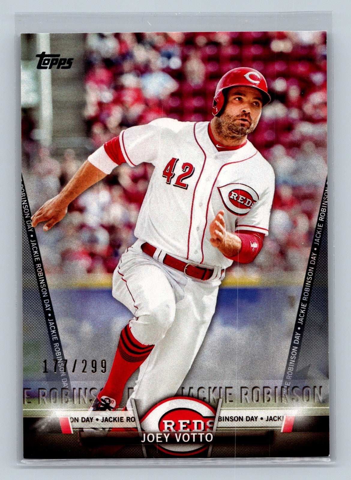 Joey Votto 2018 Topps Salute Jackie Robinson Day Black /299 #TS-3 Reds