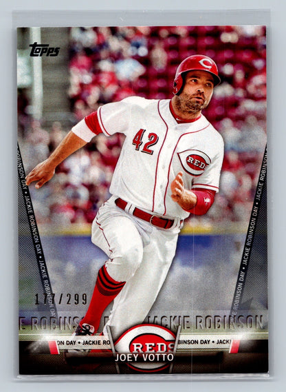 Joey Votto 2018 Topps Salute Jackie Robinson Day Black /299 #TS-3 Reds