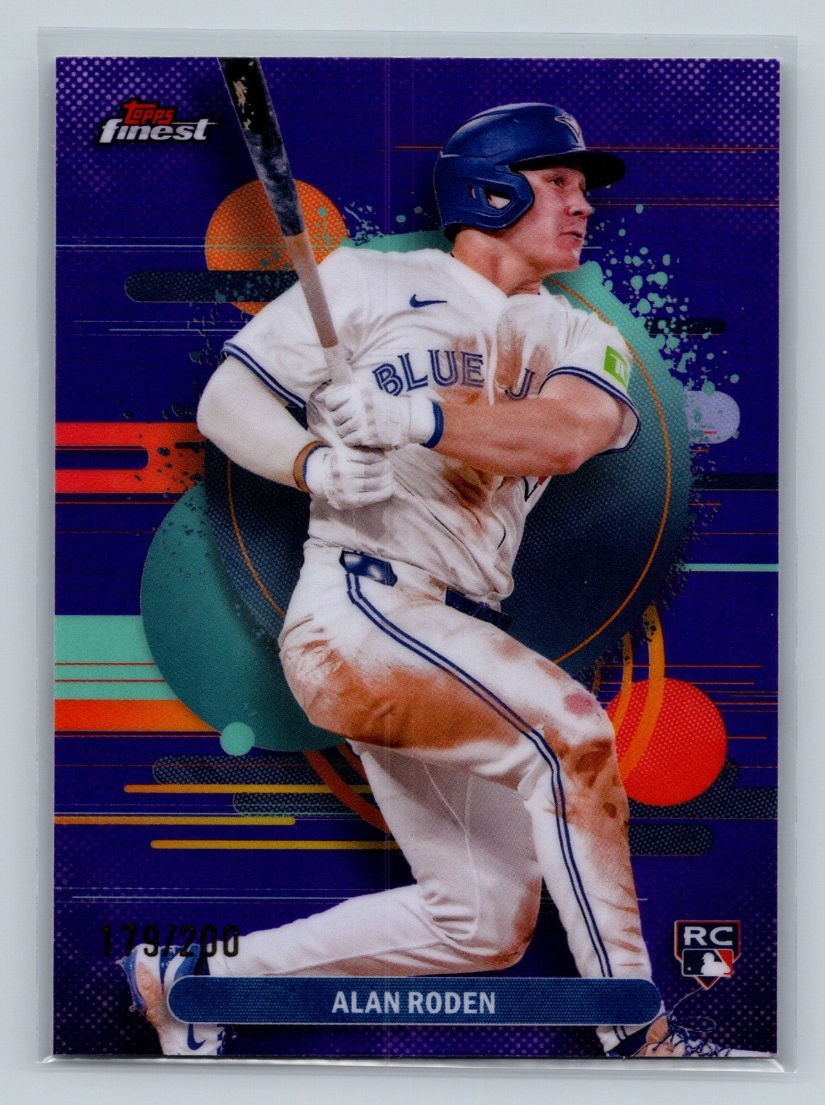 Alan Roden 2025 Topps Finest Purple Refractor RC /200 #171 Blue Jays