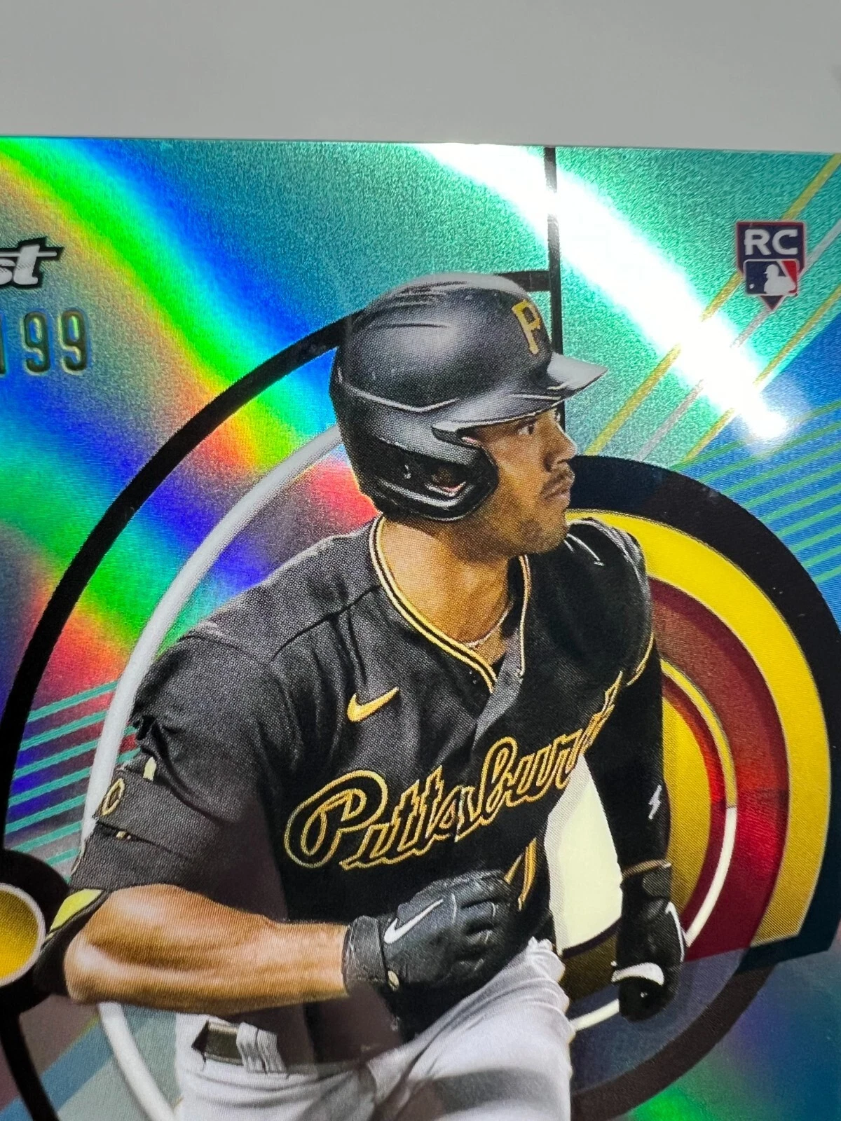 Cal Mitchell 2023 Topps Finest Aqua Refractor /199 RC #31 Pirates