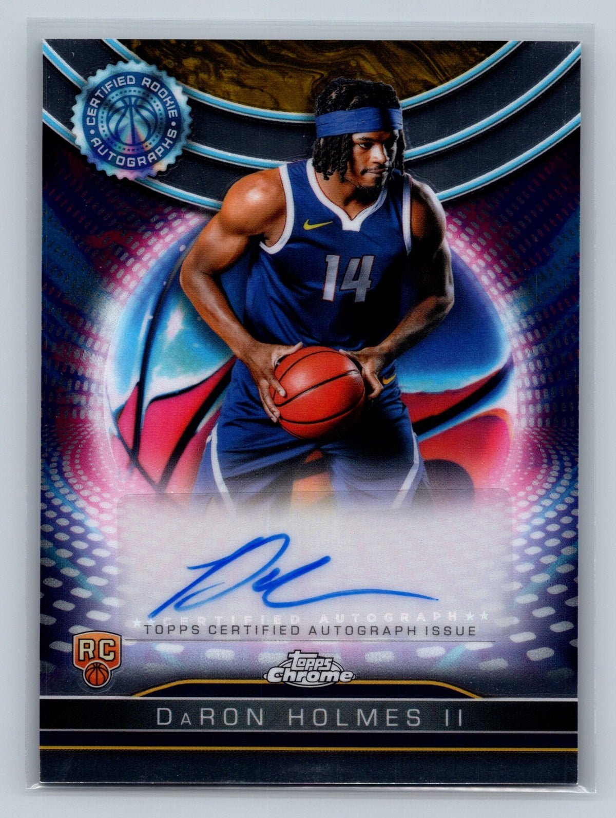 Daron Holmes II 2024-25 Topps Chrome Certified Rookie Auto RC #TCRA-DH Nuggets