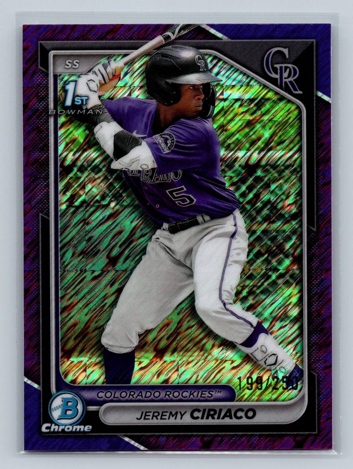 Jeremy Ciriaco 2024 Bowman Chrome 1st Purple Shimmer Refractor /250 #BCP-165