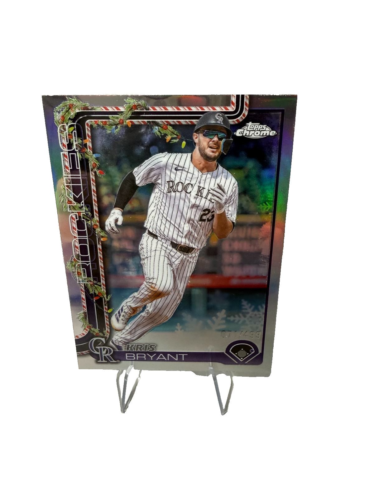 Kris Bryant 2025 Topps Holiday Chrome Refractor /499 #HC81 Rockies