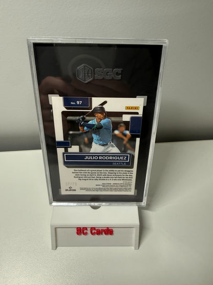 Julio Rodriguez 2022 Donruss Optic Rated Rookie Blue Prizm RC /75 #97 SGC 8.5