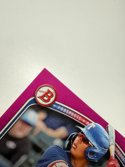Jesus Lopez 2025 Bowman Prospects 1st Fuchsia /299 #BP-88 Rangers