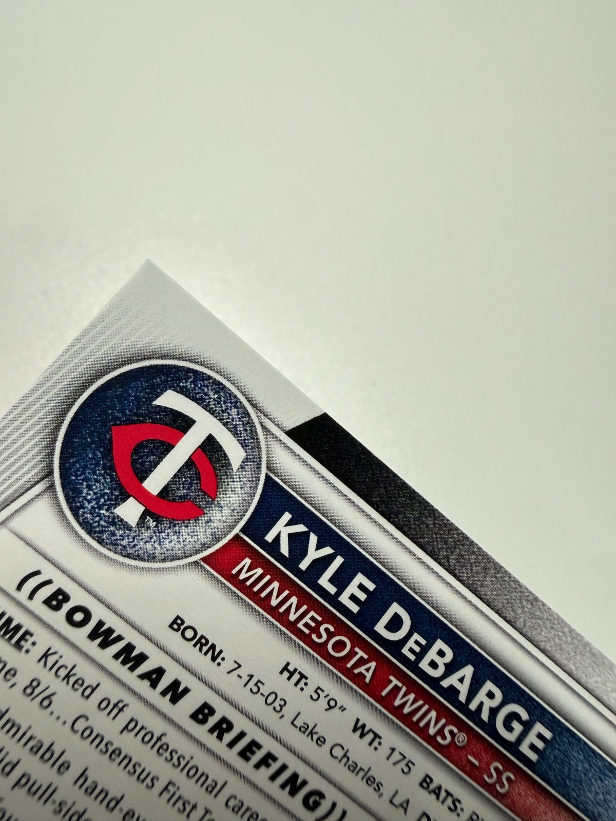 Kyle DeBarge 2025 Bowman 1st Paper Neon Green /399 #BP-139 Twins