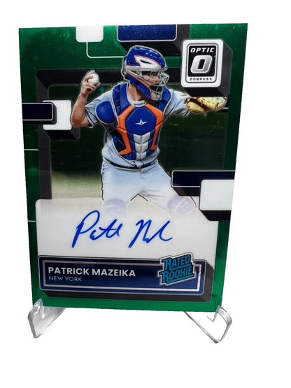 Patrick Mazeika 2022 Donruss Optic Rated Rookie Green Stars Auto /99 #RRS-PM