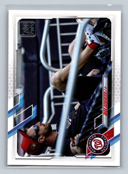 Max Scherzer 2021 Topps Series 1 SP Photo Variation #325 Nationals