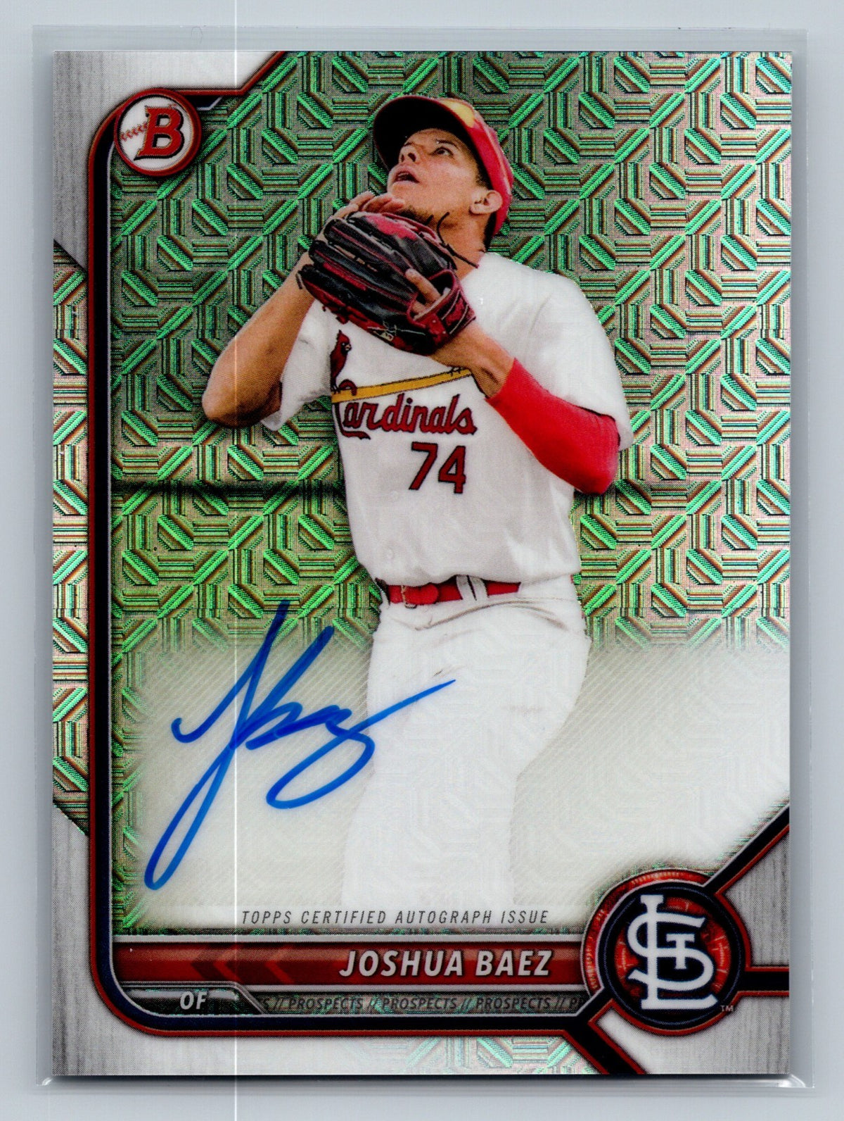 Joshua Baez 2022 Bowman Mega Box Mojo Auto #BCMA-JB Cardinals