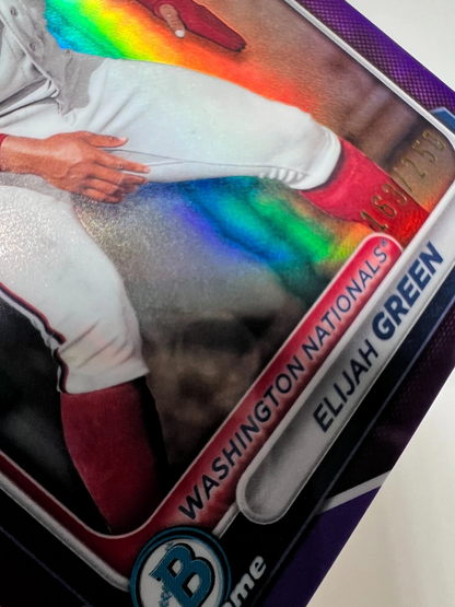 Elijah Green 2024 Bowman Chrome Prospect Purple Refractor /250 #BCP-72 Nationals