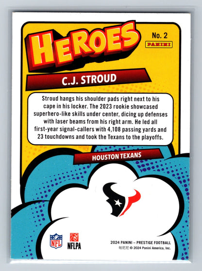 C.J. Stroud 2024 Panini Prestige Heroes #2 Texans