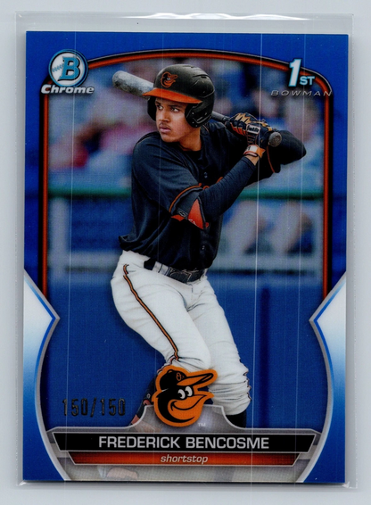Frederick Bencosme 2023 Bowman Chrome 1st Blue Refractor /150 #BCP-35 Orioles