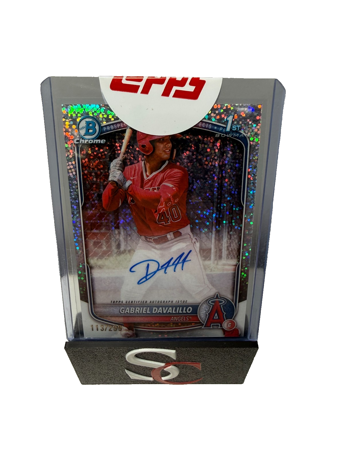 Gabriel Davalillo 2025 Bowman Chrome 1st Speckle Refractor Auto /299 #CPA-GD