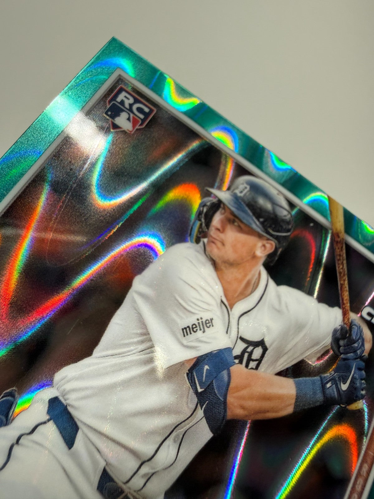 Trey Sweeney 2025 Bowman Chrome Aqua RayWave Refractor RC /199 #25 Tigers