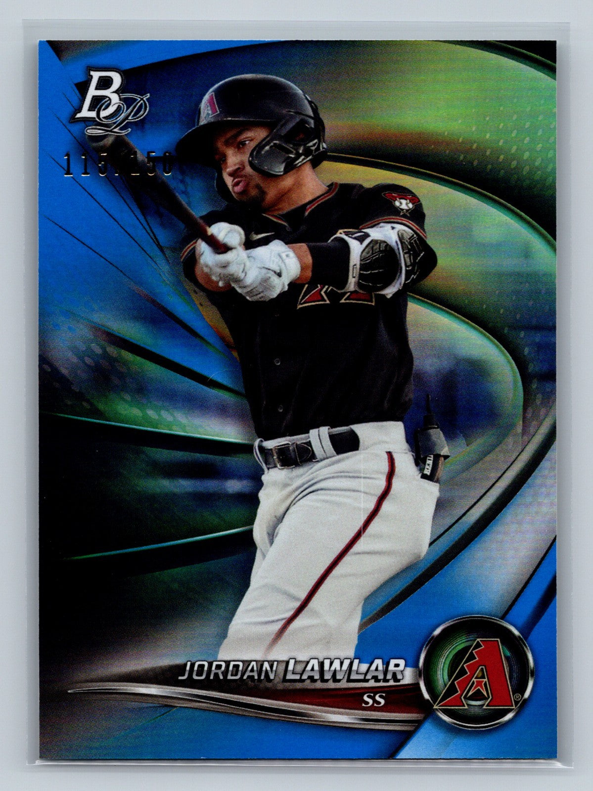 Jordan Lawlar 2022 Bowman Platinum Top Prospects Blue Refractor /150 #TOP-72