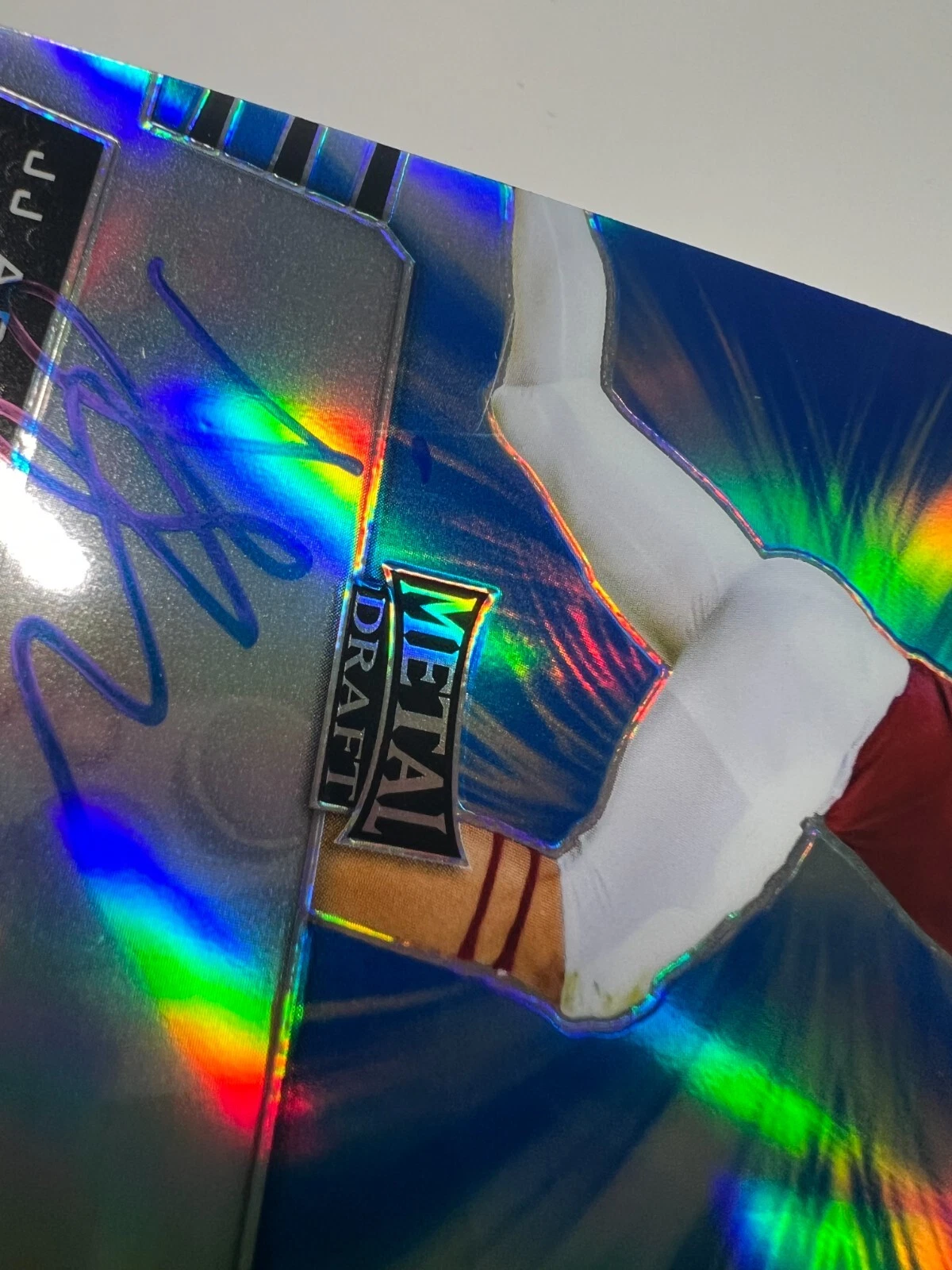 JJ Arcega-Whiteside 2019 Leaf Metal Draft Blue Auto RC /35 #BA-JJA