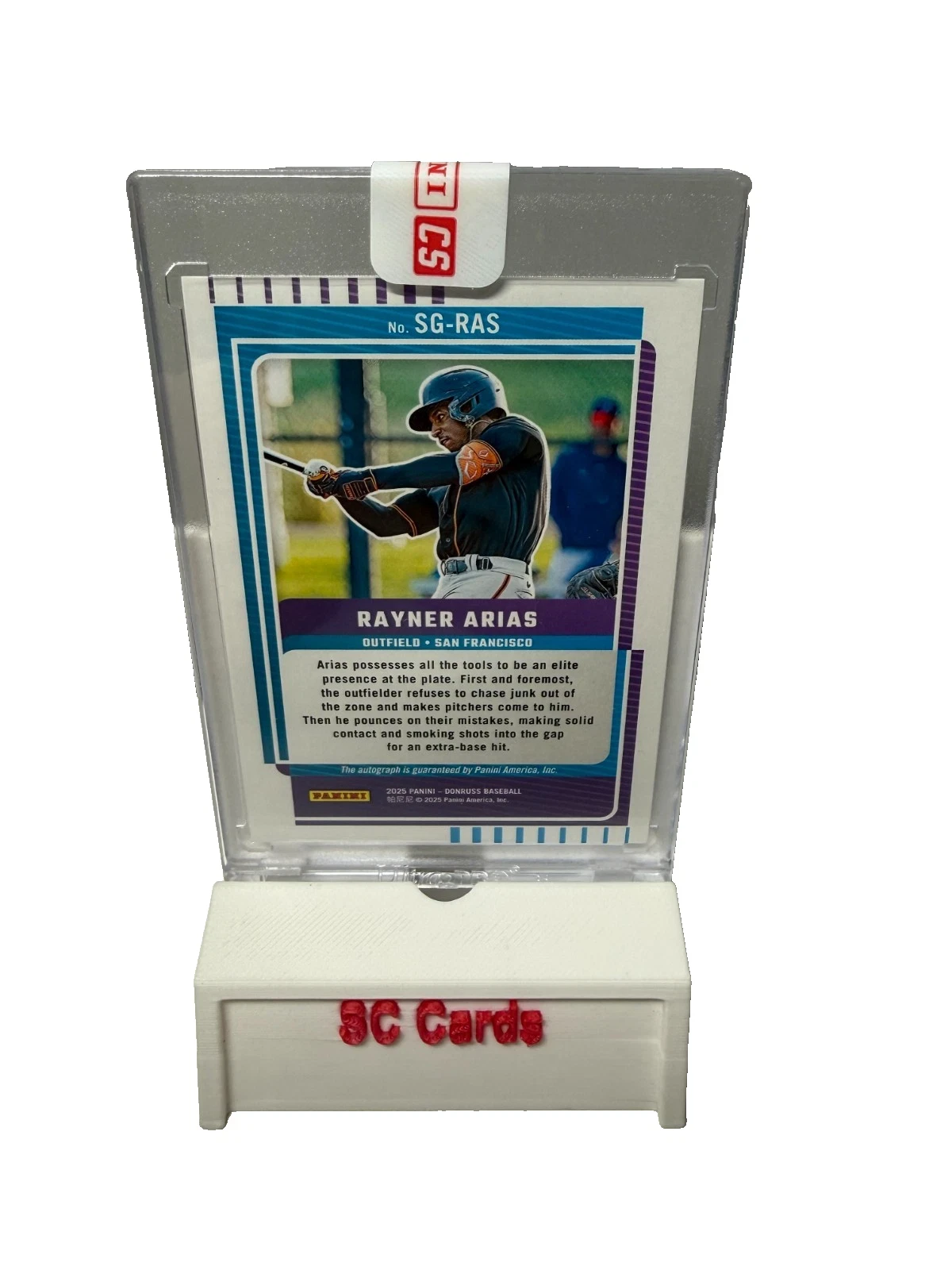 Rayner Arias 2025 Panini Donruss Signature Series Auto #SG-RAS Giants