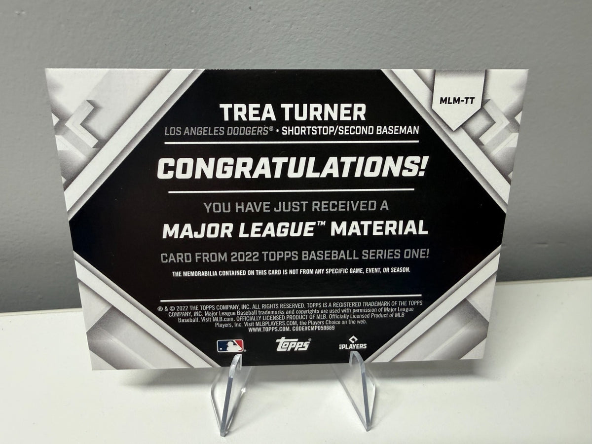 Trea Turner 2022 Topps Series 1 Major League Material #MLM-TT Dodgers