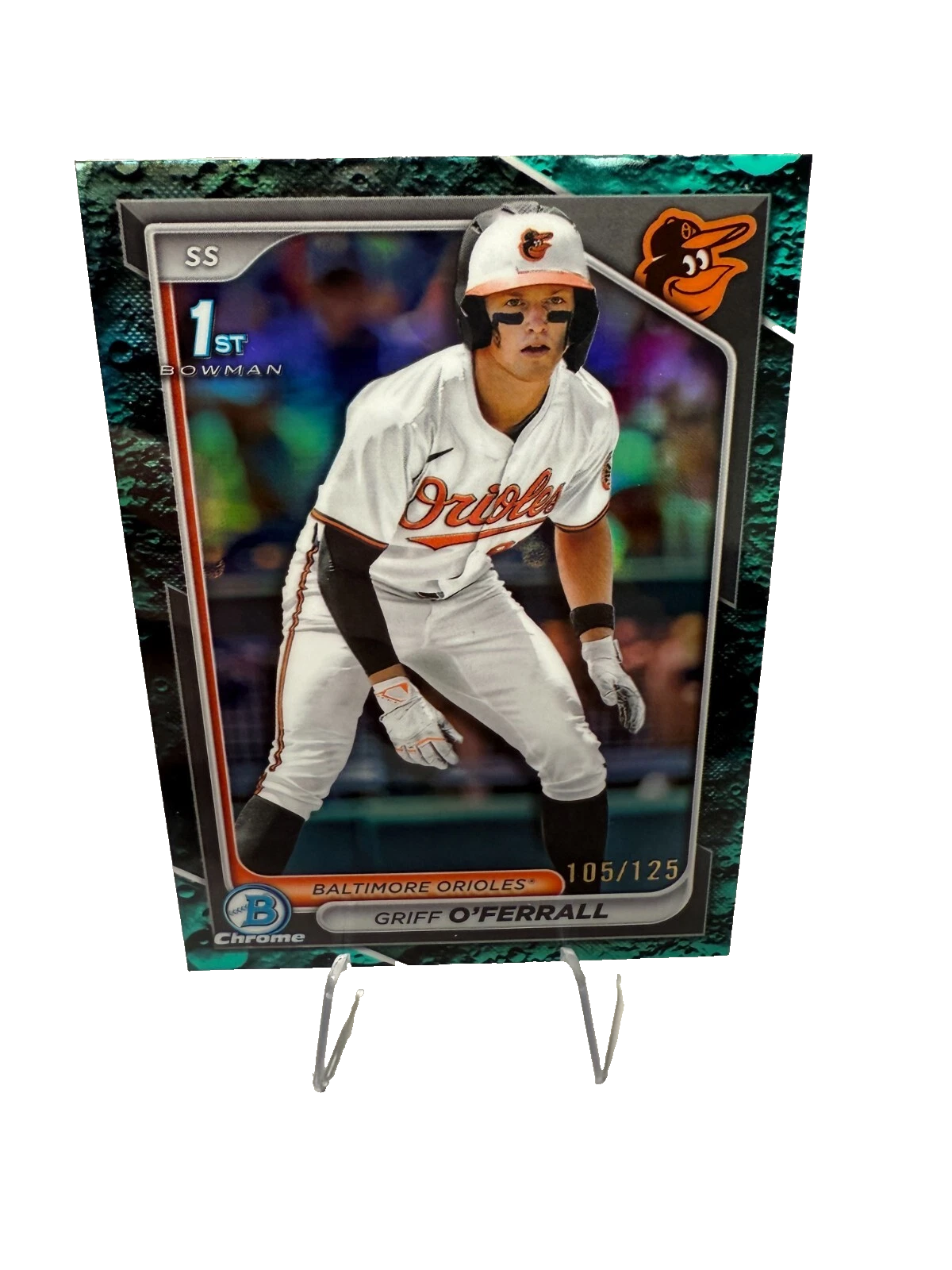 Griff O'Ferrall 2024 Bowman Draft Chrome 1st Aqua Lunar Refractor /125 #BDC-21