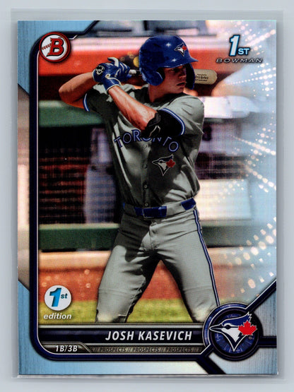 Josh Kasevich 2022 Bowman Draft 1st Edition Paper Sky Blue Foil #BD-45 Blue Jays