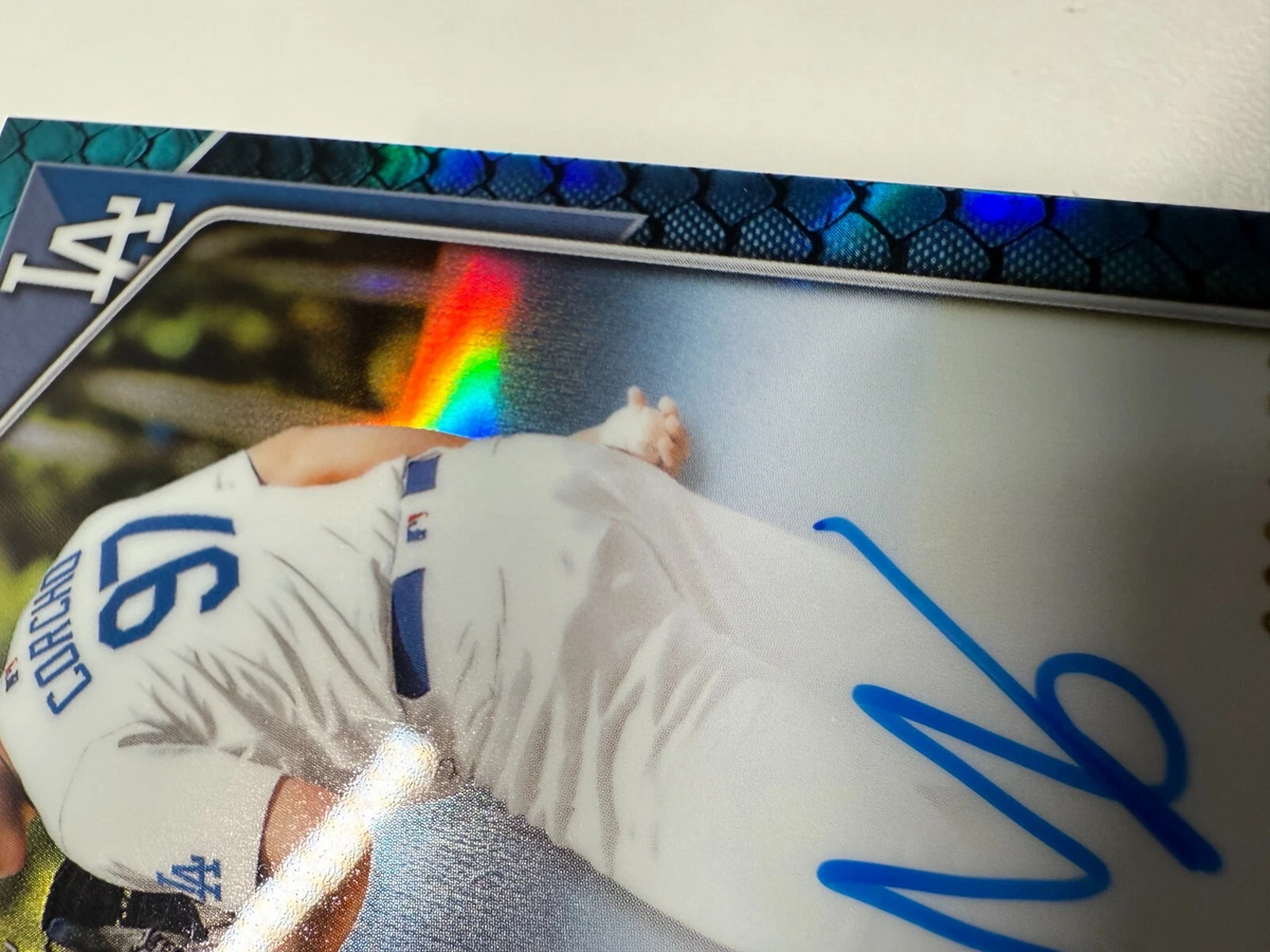 Marco Corcho 2024 Bowman Chrome 1st Blue Reptilian Refractor Auto /150 #CPA-MC