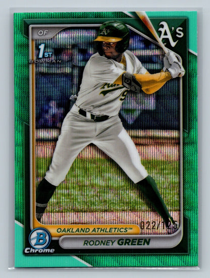 Rodney Green 2024 Bowman Draft Chrome 1st Aqua Wave Refractor /125 #BDC-187