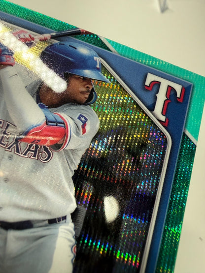 Curley Martha 2024 Bowman Draft Chrome Aqua Wave Refractor /125 #BDC-165 Rangers