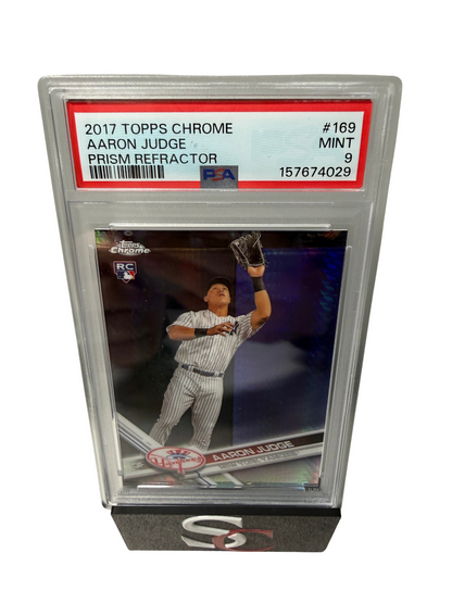 Aaron Judge 2017 Topps Chrome Prism Refractor RC #169 PSA 9 Mint