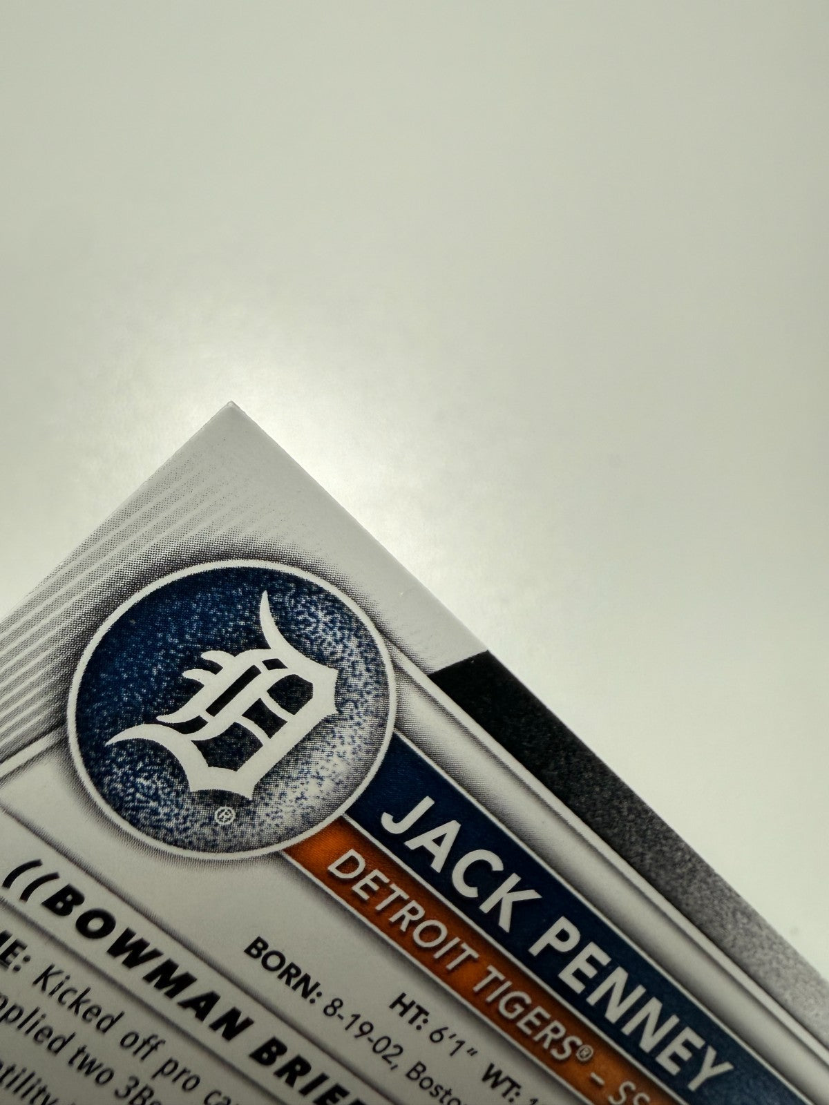 Jack Penney 2025 Bowman 1st Sky Blue Paper /499 #BP-60 Tigers