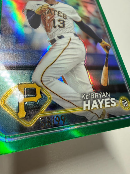 Ke'Bryan 2024 Topps Chrome Green Refractor /99 #285 Pirates