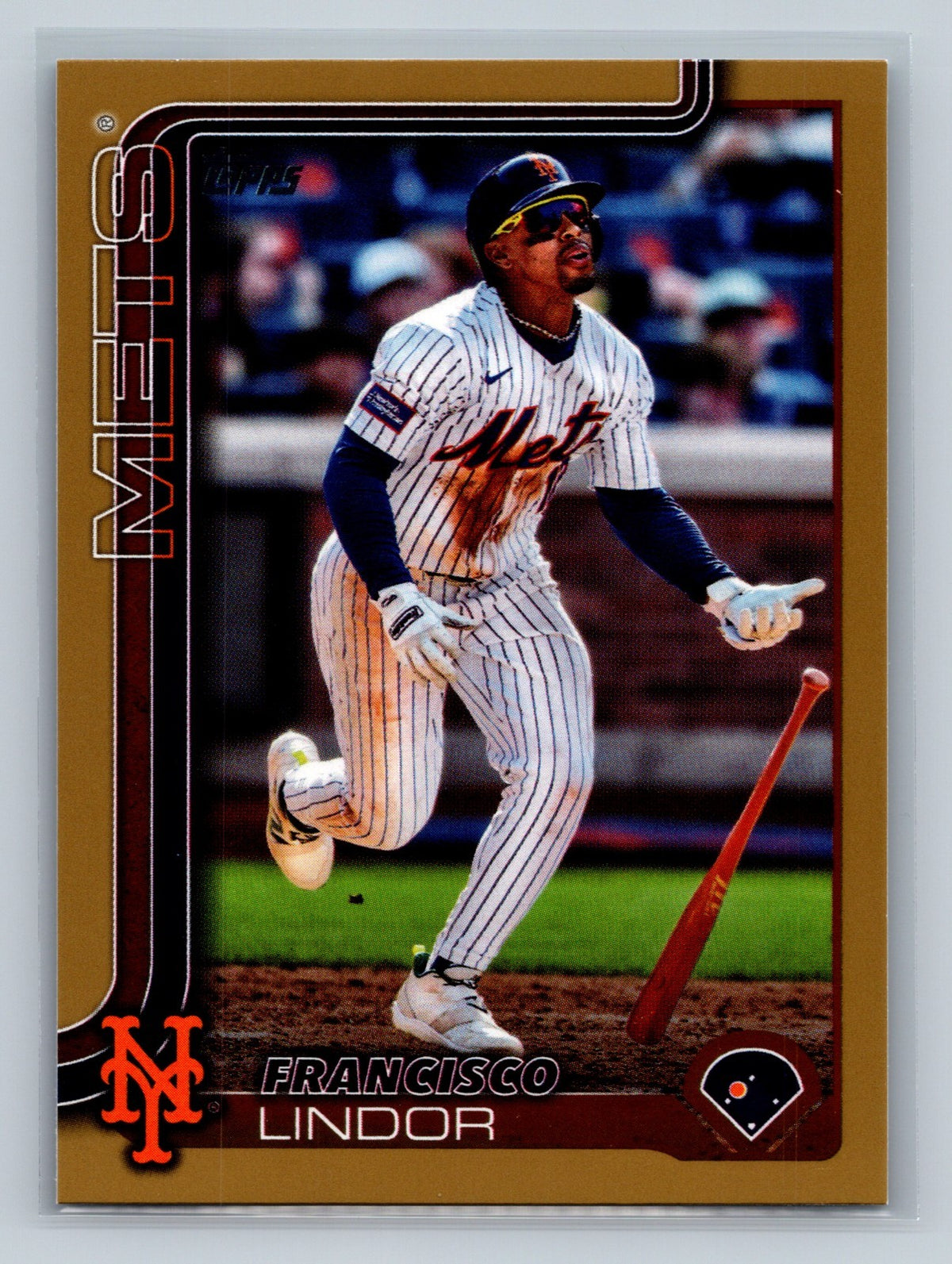 Francisco Lindor 2025 Topps Series 1 Gold /2025 #350 Mets