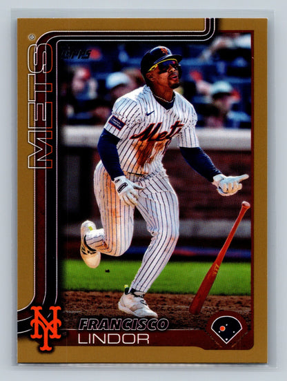 Francisco Lindor 2025 Topps Series 1 Gold /2025 #350 Mets