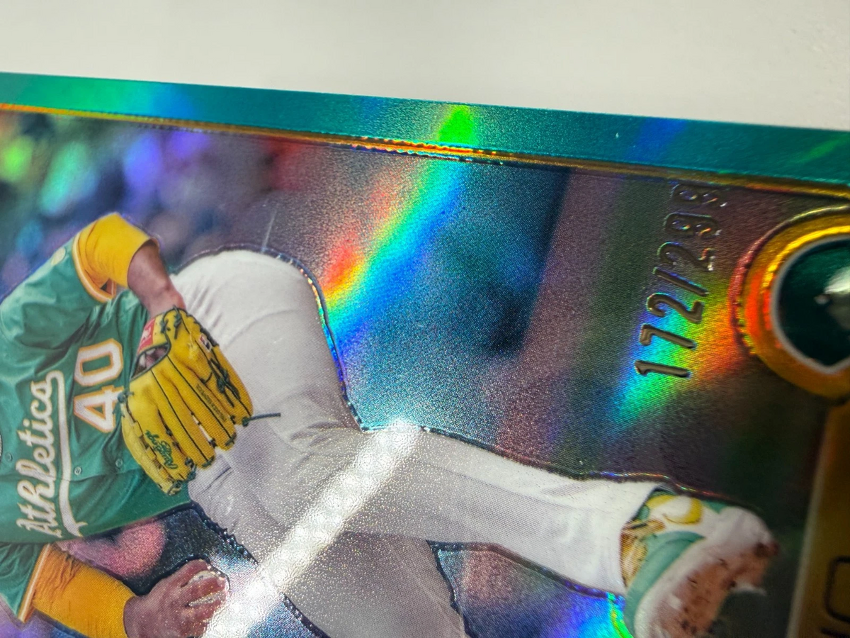 Luis Severino 2025 Topps Chrome Aqua Refractor /299 #241 Athletics