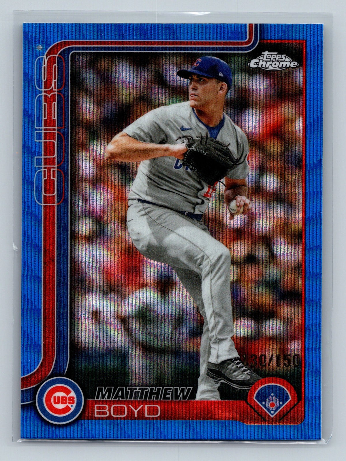 Matthew Boyd 2025 Topps Chrome Update Blue Wave Refractor /150 #USC184 Cubs