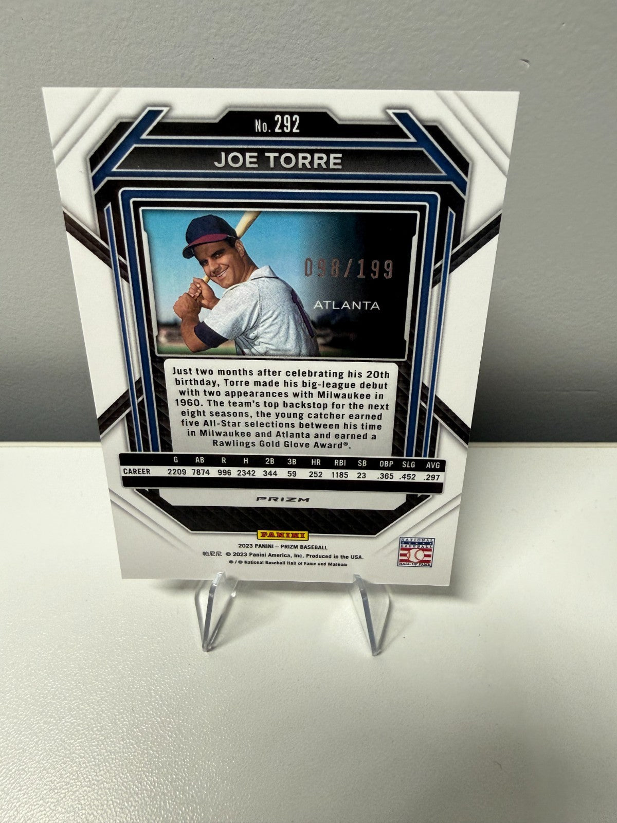 Joe Torre 2023 Panini Prizm Red /199 #292