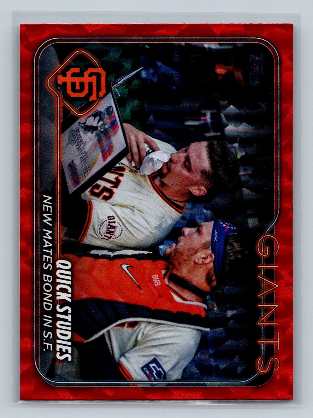 Blake Snell Patrick Bailey 2024 Topps Update Red Ice Foil Veteran Combos /199
