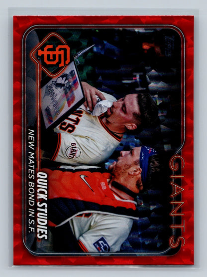 Blake Snell Patrick Bailey 2024 Topps Update Red Ice Foil Veteran Combos /199