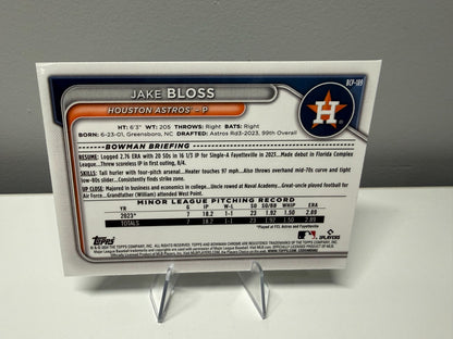Jake Bloss 2024 Bowman Chrome 1st Aqua Refractor /125 #BCP-189 Astros
