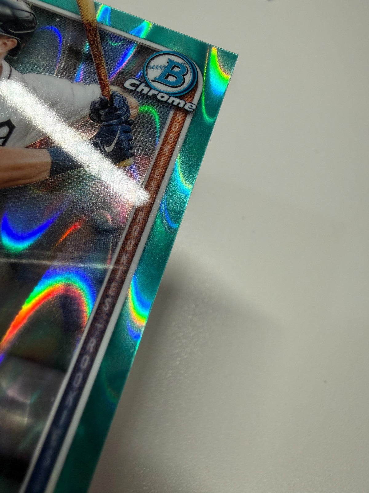 Trey Sweeney 2025 Bowman Chrome Aqua RayWave Refractor RC /199 #25 Tigers