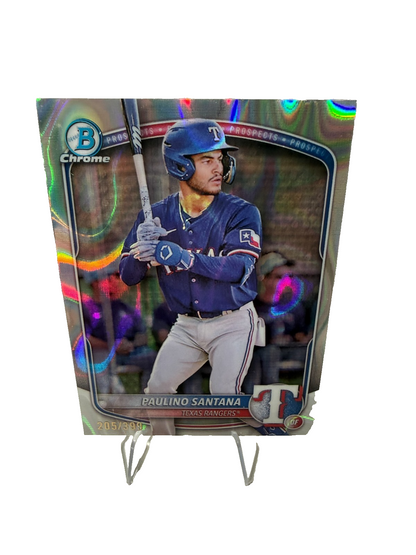 Paulino Santana 2025 Bowman Chrome Lava Refractor /399 #BCP-72 Rangers