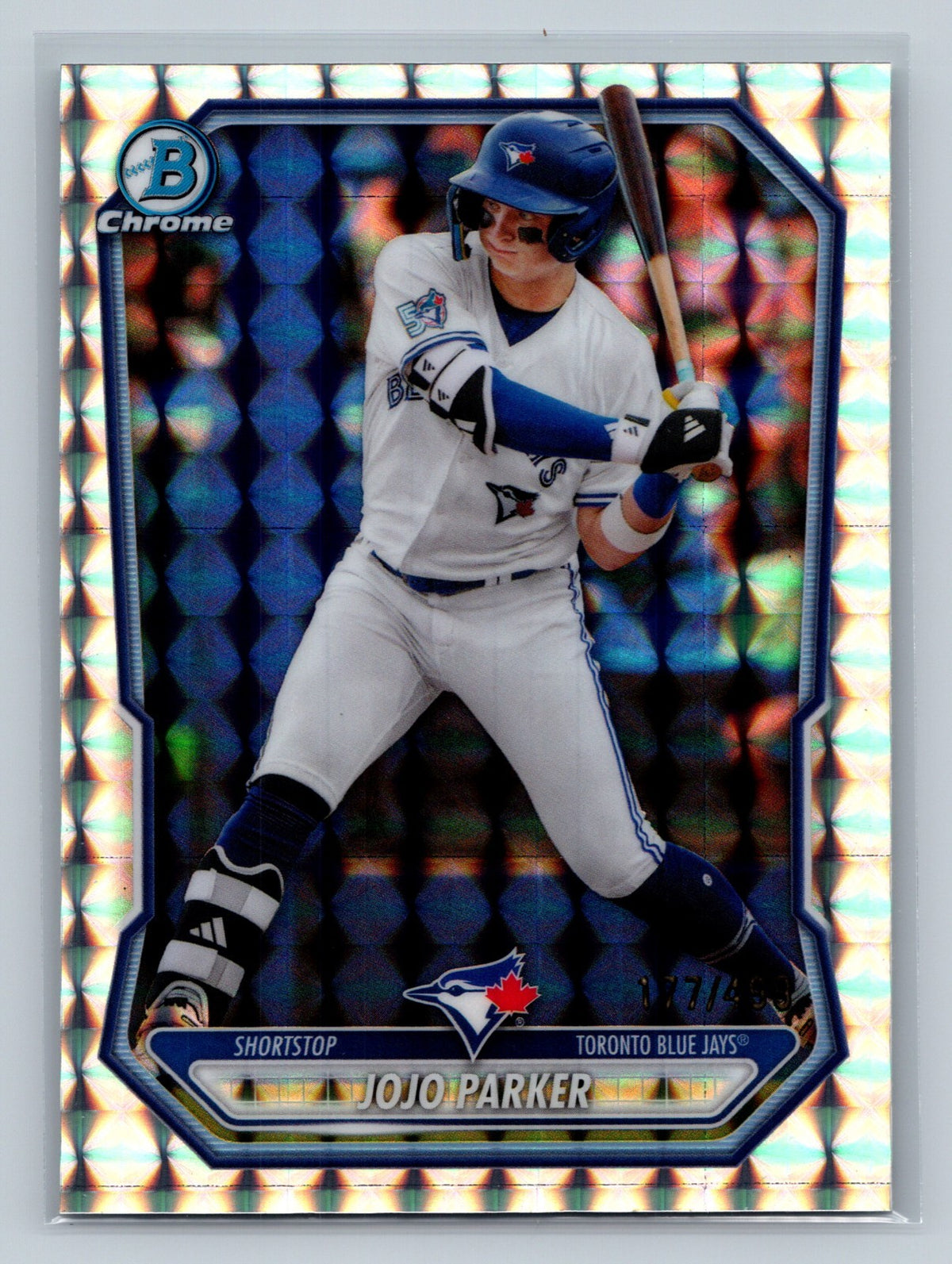 Jojo Parker 2026 Bowman Chrome Geometric Refractor /499 #BCP-164 Blue Jays