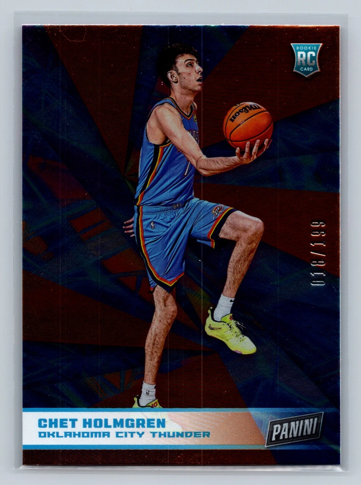 Chet Holmgren 2022-23 Panini Player of the Day Orange RC /199 #82 Thunder