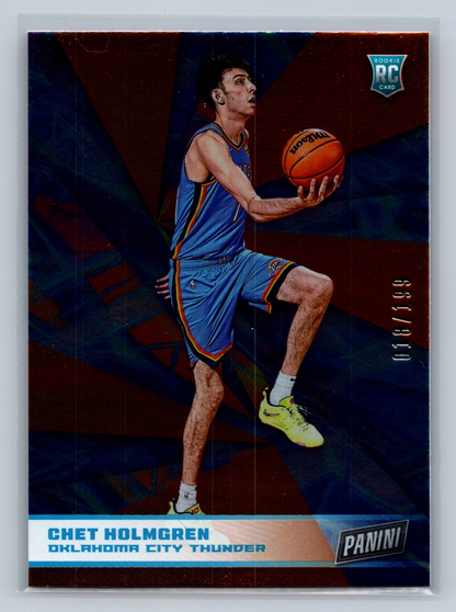 Chet Holmgren 2022-23 Panini Player of the Day Orange RC /199 #82 Thunder