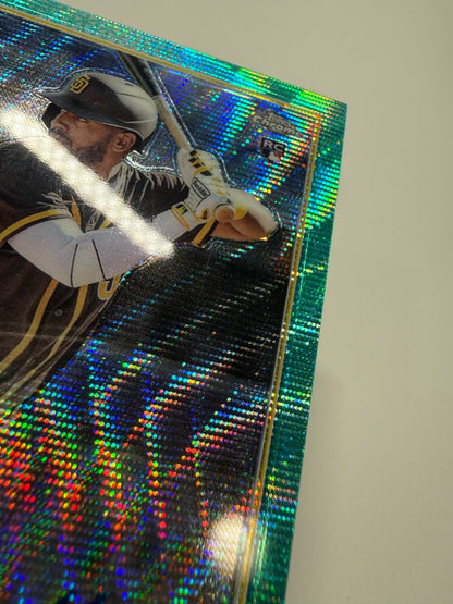 Ivan Castillo 2022 Topps Chrome Aqua Wave Refractor Auto RC /199 #RA-IC Padres