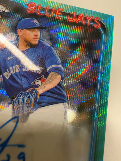 Yariel Rodriguez 2024 Topps Chrome Update Aqua Wave Auto RC /199 #AC-YR Blue Jay