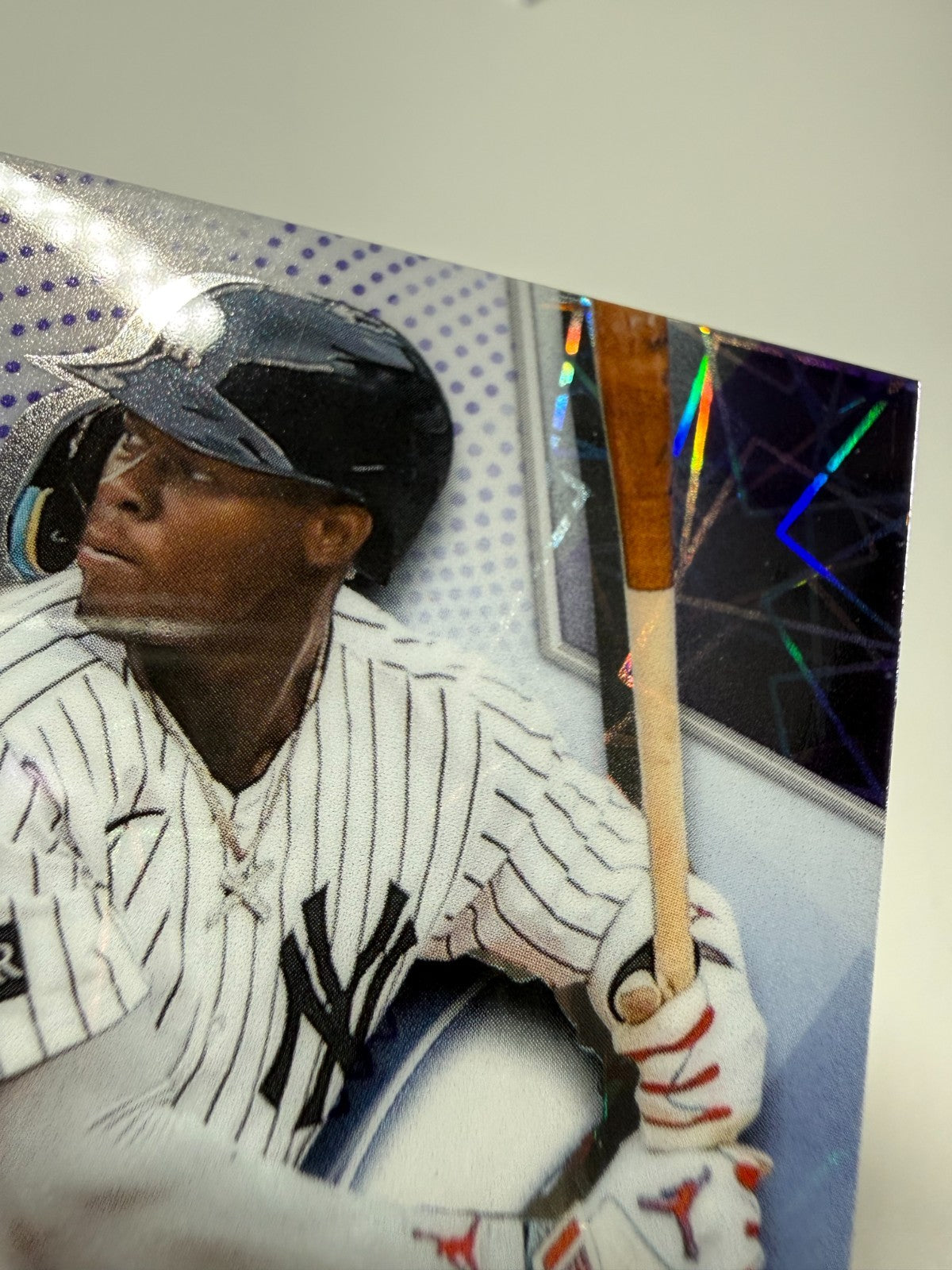 Jazz Chisholm Jr. 2025 Bowman's Best Purple Lazer Refractor /250 #28 Yankees