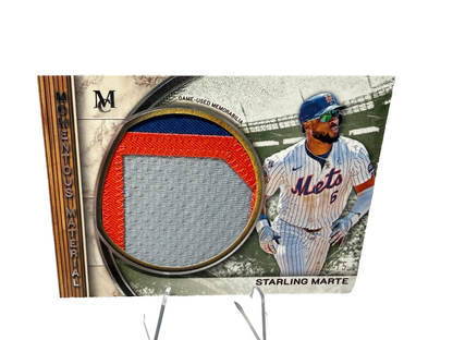 Starling Marte 2025 Topps Museum Momentous Material Jumbo Patch Gold Relic /15