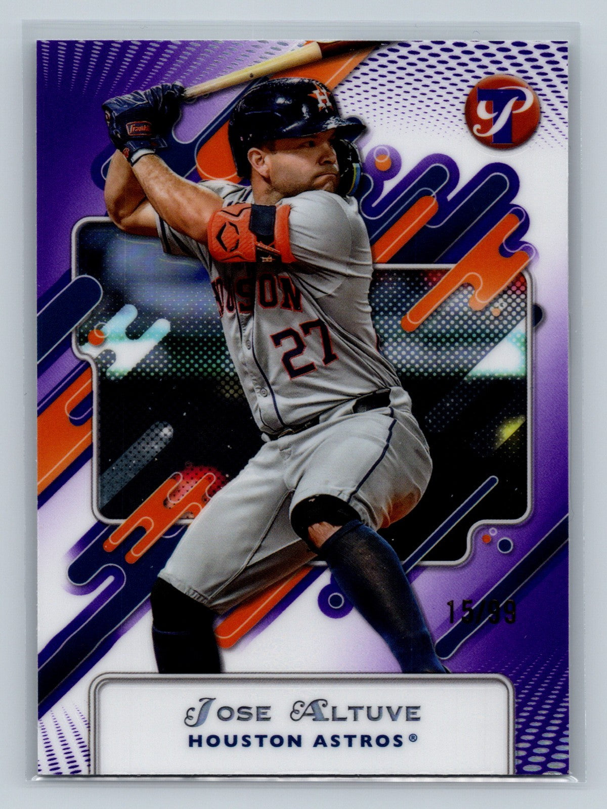 Jose Altuve 2025 Topps Pristine Purple Refractor /99 #142 Astros